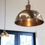 Boiler Room Hanging Lamp Antique Brass