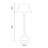 Brushed Pewter Finish Brass Table Lamp and Shade