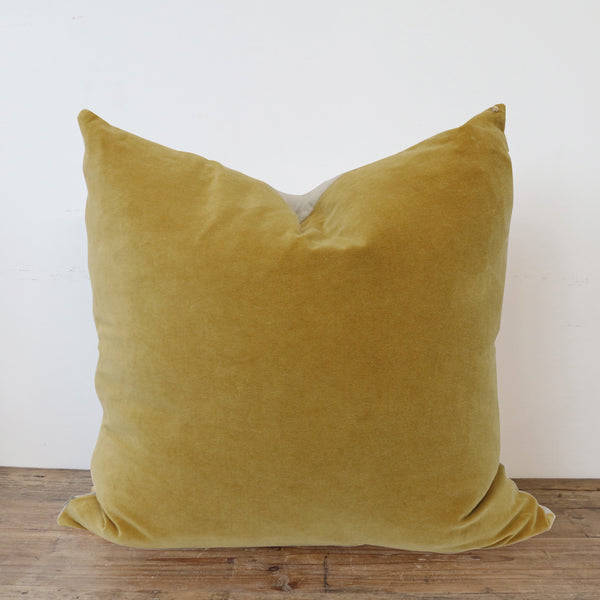 Harvest Gold Velvet & Linen Cushion Cover