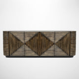 Bermuda Four Door Sideboard Oak & Cane