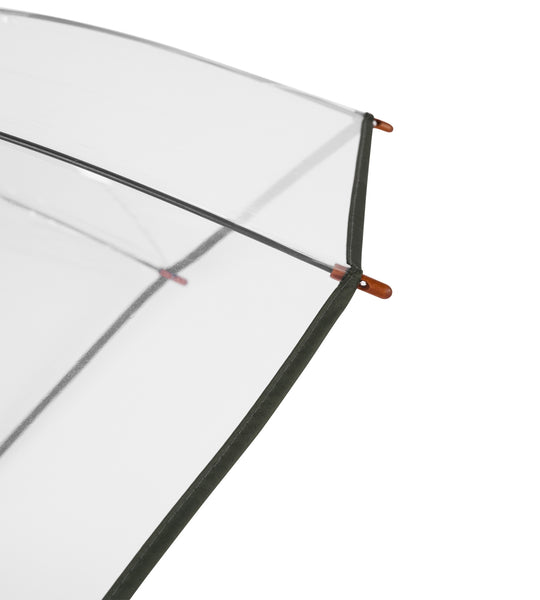 Anatole Oxmo Clear Dome Umbrella with Khaki Piping