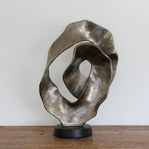 Scalloped Sculpture on Matt Black Stand