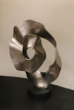Scalloped Sculpture on Matt Black Stand