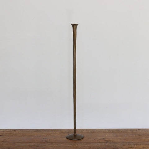 Forged Tall Candlestick in Antique Brass Finish