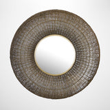 Eliza Woven Wire Mirror in Dark Antique Brass Finish