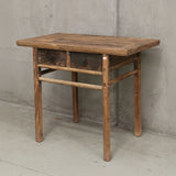 Antique Wooden Console With Drawers 1020