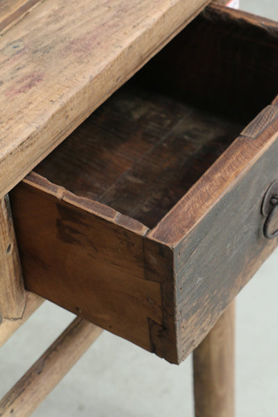 Antique Wooden Console With Drawers 1020
