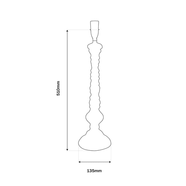 Long Island White Washed Lamp Base