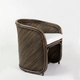 Bermuda Dining Chair in Walnut Rattan