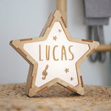 Custom Wooden Star Night Light