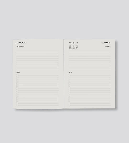 Daily Diary 2026 Olive Deco