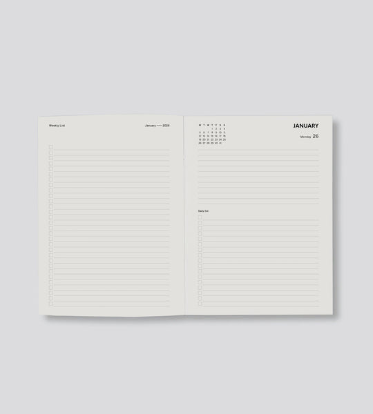Daily Diary 2026 Olive Deco