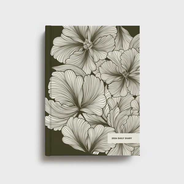 Daily Diary 2026 Olive Deco
