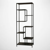 Brooklyn Steel & Oak Offset Bookcase