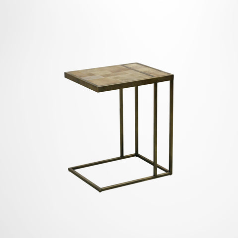 Sofa Table in Recycled Elm with Metal Base