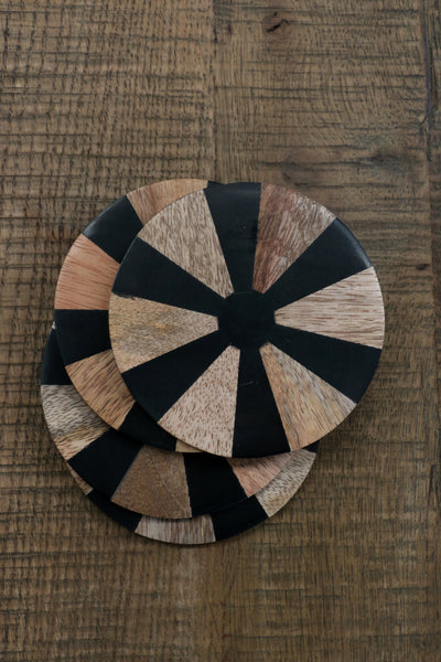 Soho Inlaid Horn Coasters - Set of Four
