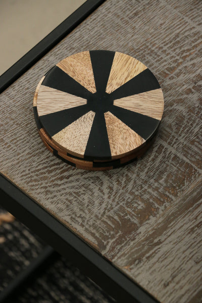 Soho Inlaid Horn Coasters - Set of Four
