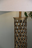 Honeycomb Lampbase Antique Brass Finish