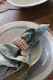 Set of 8 Bermuda Napkin Rings Natural Rattan