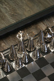 Luxor Chess Set in Black & Nickel