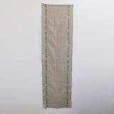 French Linen Bon Appetit Table Runner in Olive Green