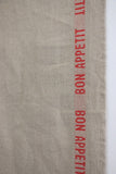 French Linen Bon Appetit Table Runner in Red