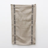 French Bon Appetit Tea Towel in Black