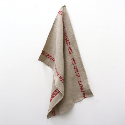 French Appetit Tea Towel in Red