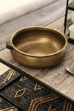 Basque Bowl with Handles in Antique Brass Finish