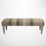 Calypso Ottoman in Woven Jute & Cotton