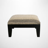 Tribal Foot Stool with  Black Legs