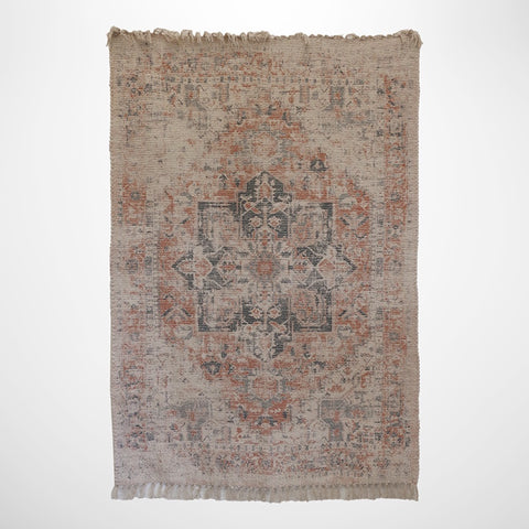 Kashan Style Stonewashed Rug in Apricot Verde 180 x 120