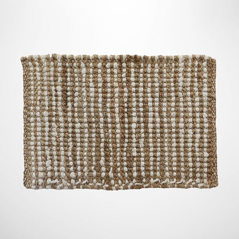 Natural & White Jute Doormat