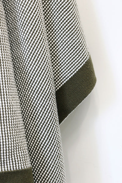 Dunedin Olive & Ivory Throw Boucle Weave