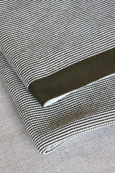 Dunedin Olive & Ivory Throw Boucle Weave