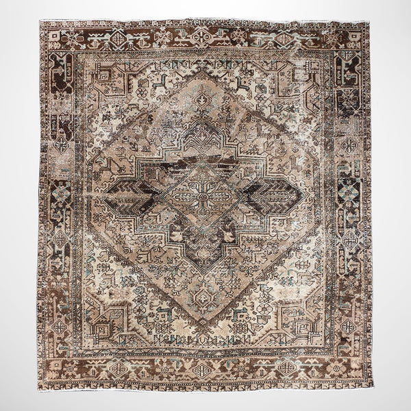 Vintage Persian Heriz Rug 253 x 227cm