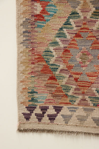 Hand Knotted Afghan Kilim Rug | Hesther | 83 x 125