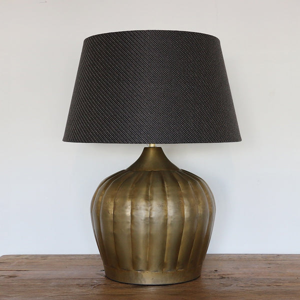 Saffron Urn Lamp Base in Brass Antique Finish