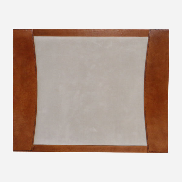 Leather Desk Blotter - Tan