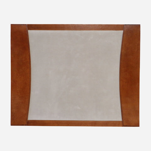 Leather Desk Blotter - Tan