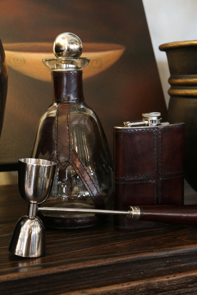 Leather & Stainless Steel Spirit Measurer