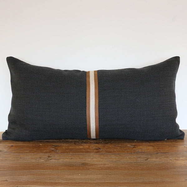 Libeco Jasper Pillow Cover in Faded Black 40 x 80cm