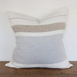 Libeco The Belgian Pillow Cover in Oyster Stripe 50 x 50