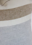 Libeco The Belgian Pillow Cover in Oyster Stripe 50 x 50