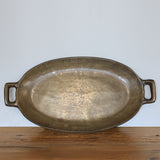Oval Tray 2 Tone Antique Brass Finish