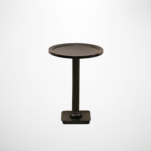 Round Side Table in Antiqued Bronze Finish