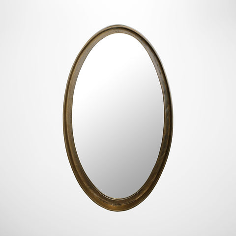 Florenzia Oval Mirror in Antique Brass Finish