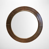Brooklyn Round Segmented Mirror in Brass Finish