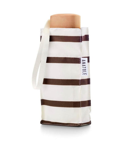 Anatole Lazare Umbrella in Caramel Stripe
