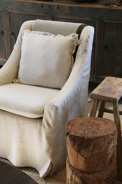 Chelsea Armchair in Linen with Cushion